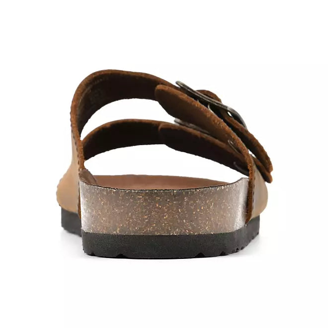 Mountain Sole Ladies Double Buckle Sandal, Brown
