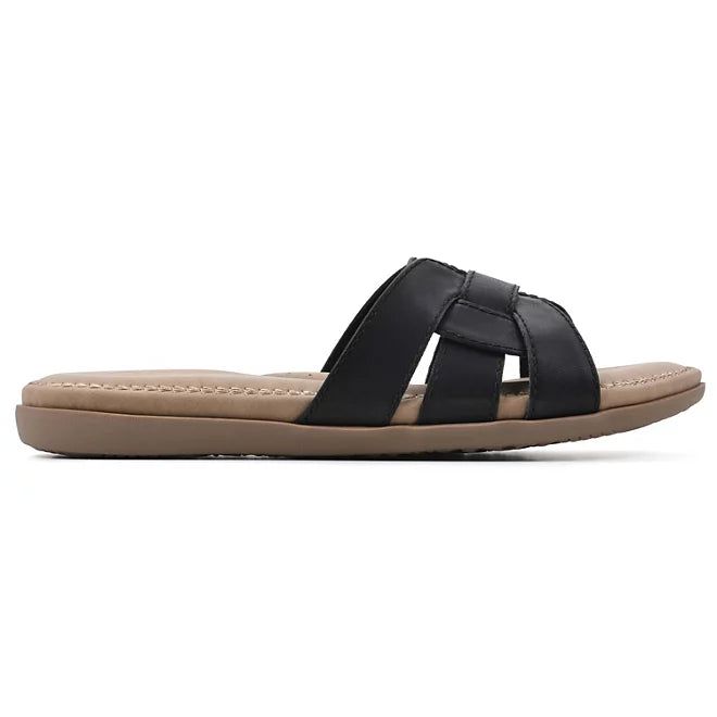 Cliffs by White Mountain Ladies Slide Sandal, Black (9)