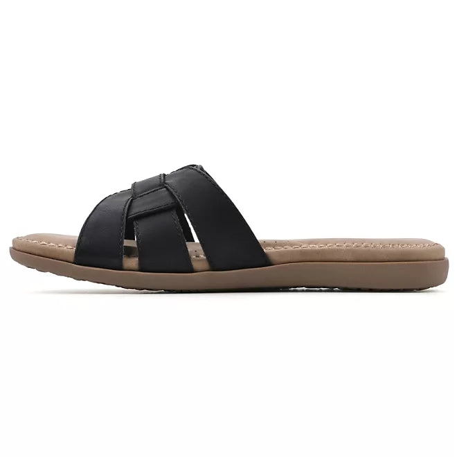 Cliffs by White Mountain Ladies Slide Sandal, Black (9)