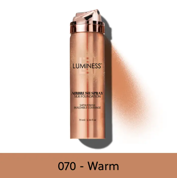 LUMINESS Cosmetics Airbrush Spray Silk Foundation - Warm (070)