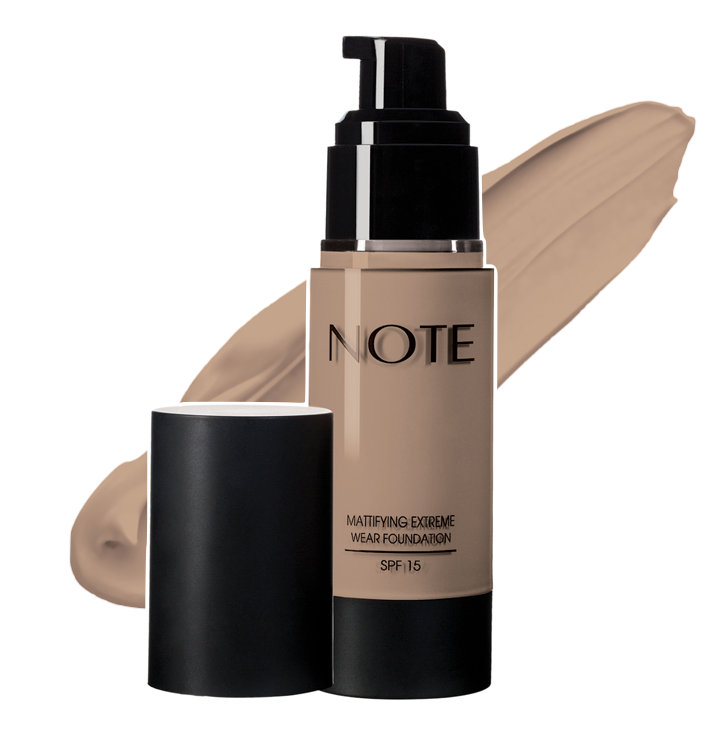 NOTE Cosmetics Mattifying Extreme Wear Foundation, SPF 15 - Cashmere Beige (100)