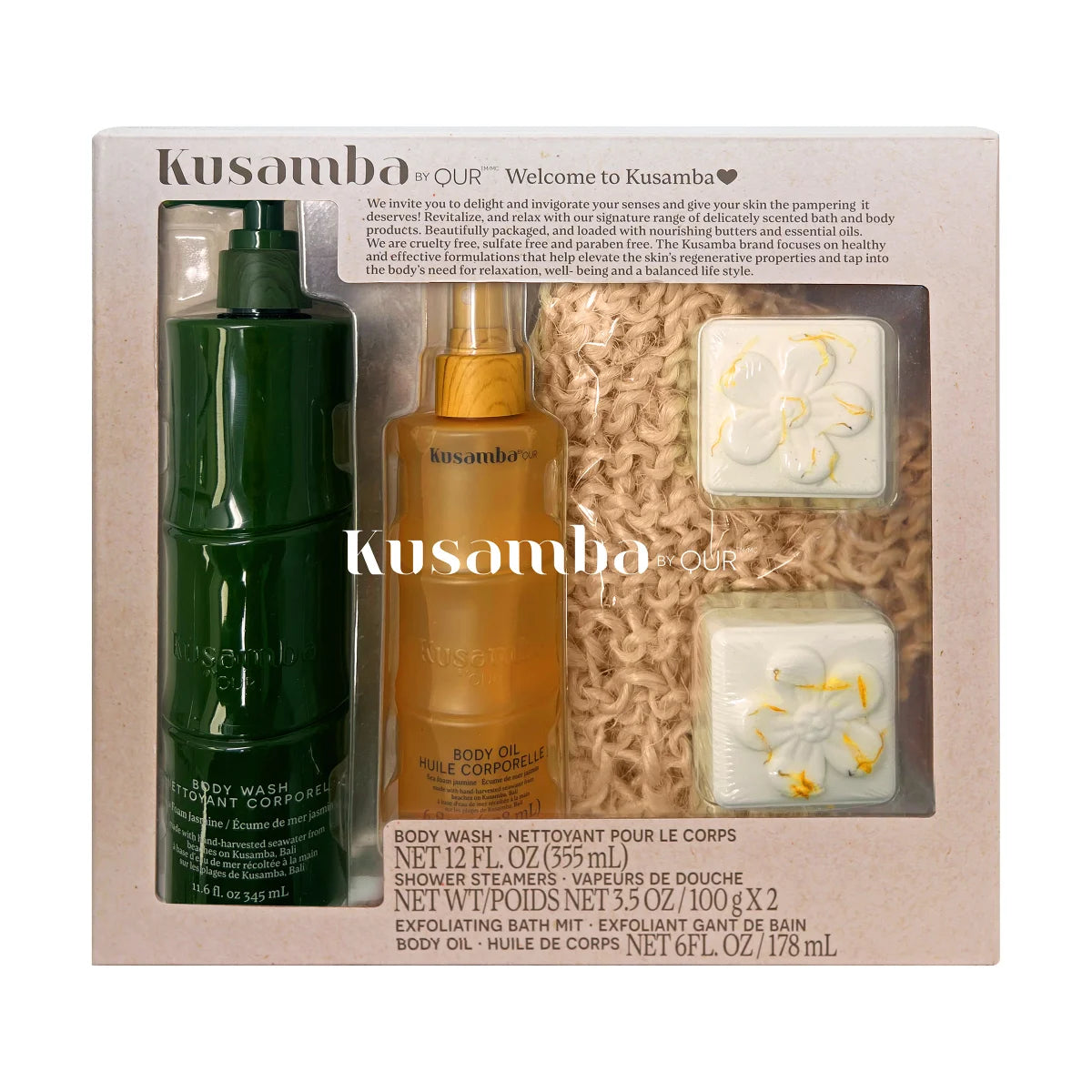 Kusamba by QUR Bath and Body Care, 5-piece Collection