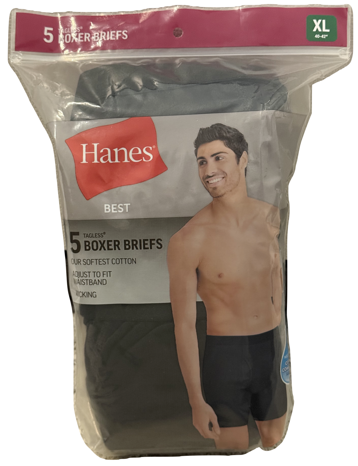Hanes Men's Best Boxer Brief, Assorted colors (5-Pack)