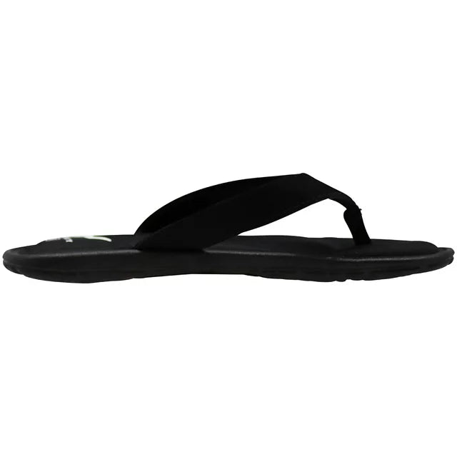 NORTY Womens Memory Foam Adult Female Flip Flops Black - (12115)