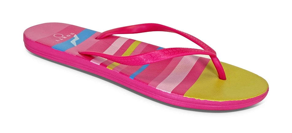 NORTY Womens Eva Flip Flop Sandal Stripes, Multi Stripe (22018B)