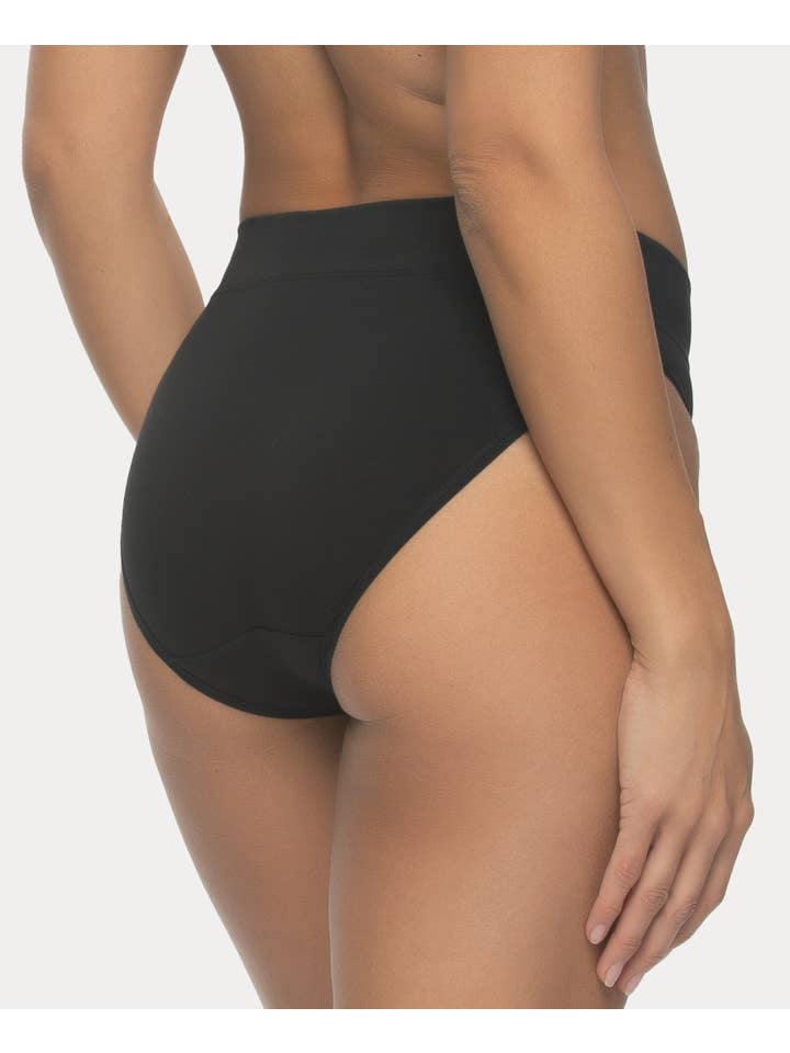 Felina Pima Cotton Hi-Cut Underwear - Black (5-pack)