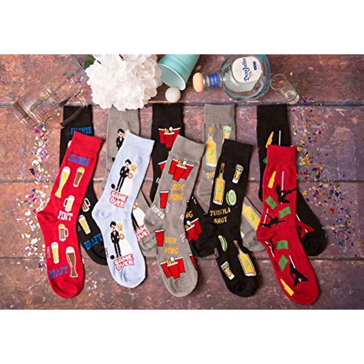 Foozys Men’s Tequila Shot Late Night Party - Tequilla Shot Socks