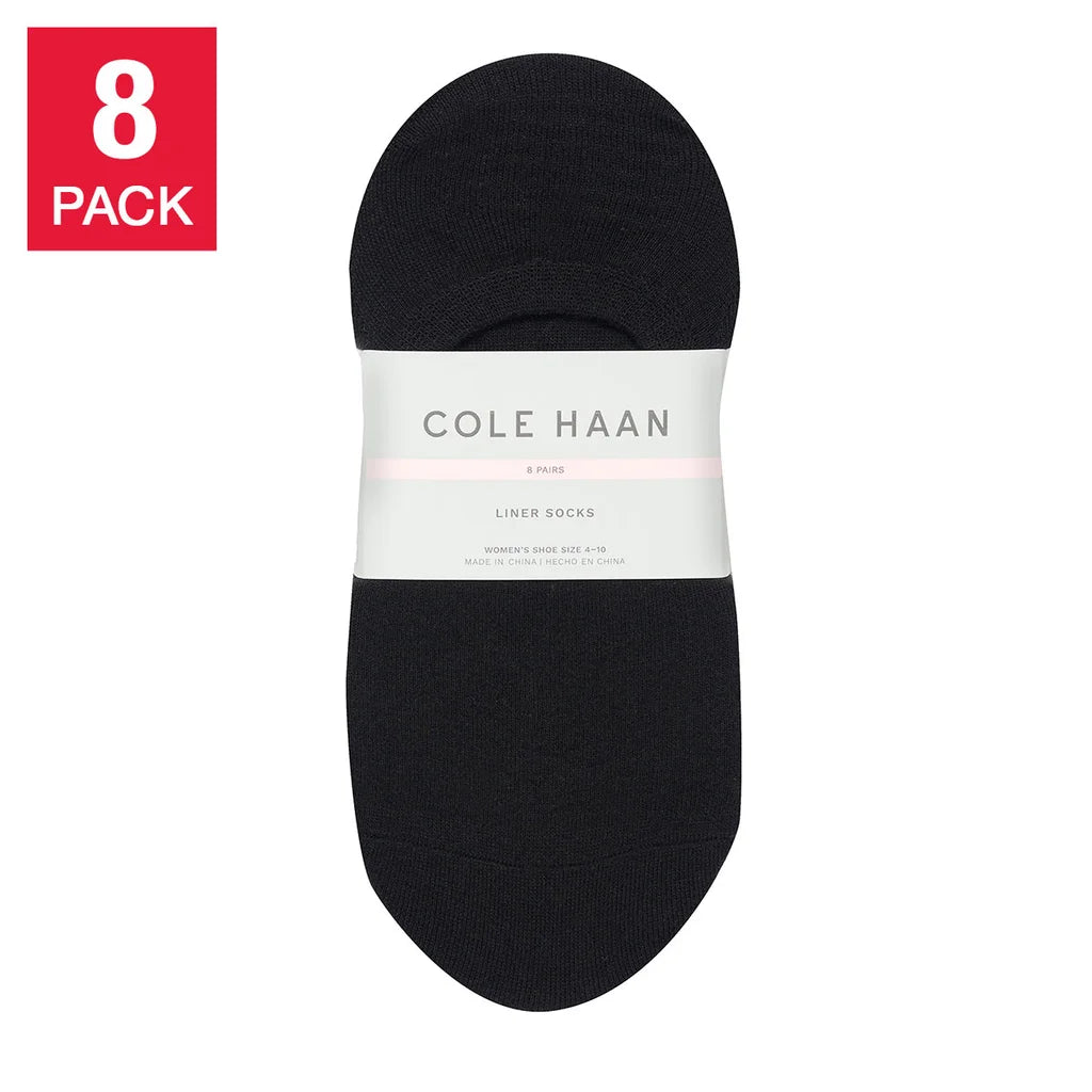 Cole Haan Women's Liner Sock - Black (8-Pair)