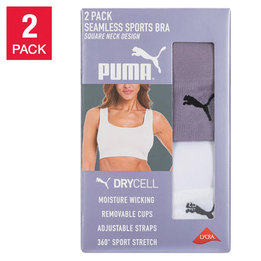 PUMA Ladies' Seamless Sports Bra (2-Pair)