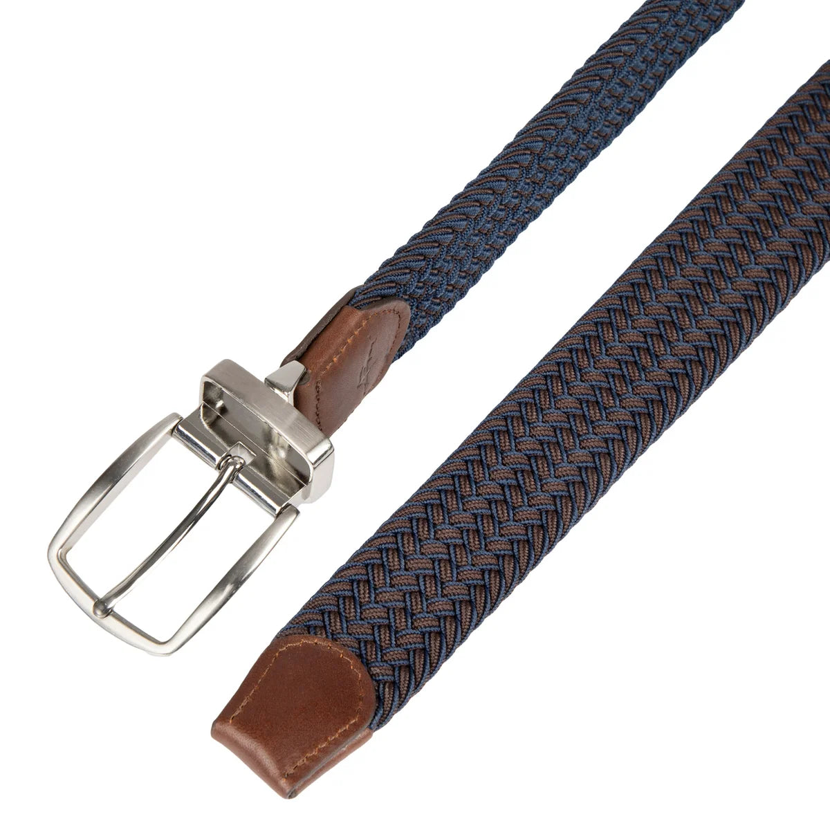 Tommy Bahama Men's Stretch Braided Reversible Belt, Navy