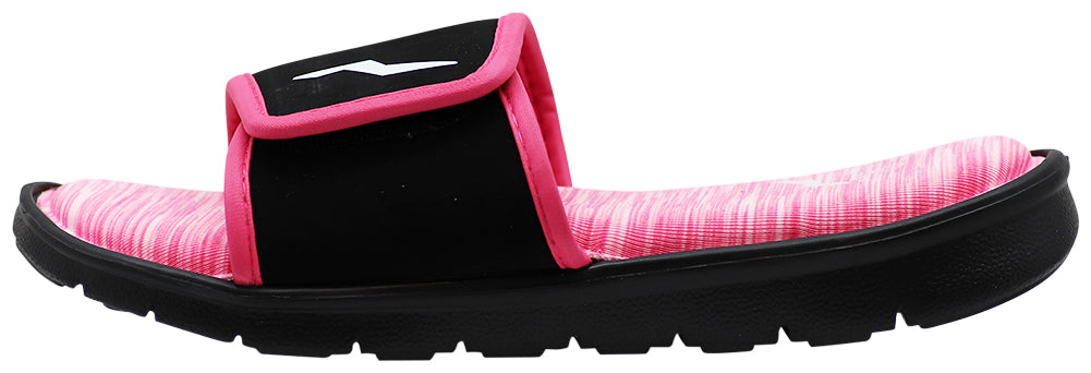 NORTY - Women's Memory Foam Footbed Sandals, Pink/Black (12114)