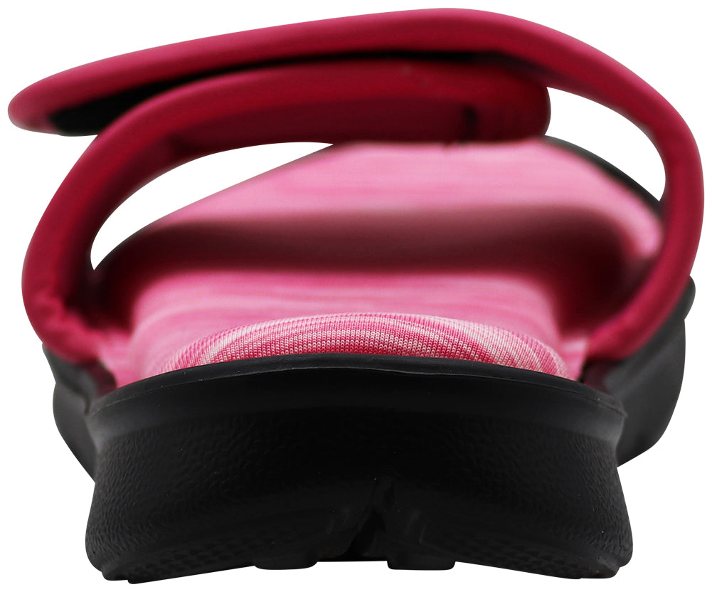 NORTY - Women's Memory Foam Footbed Sandals, Pink/Black (12114)
