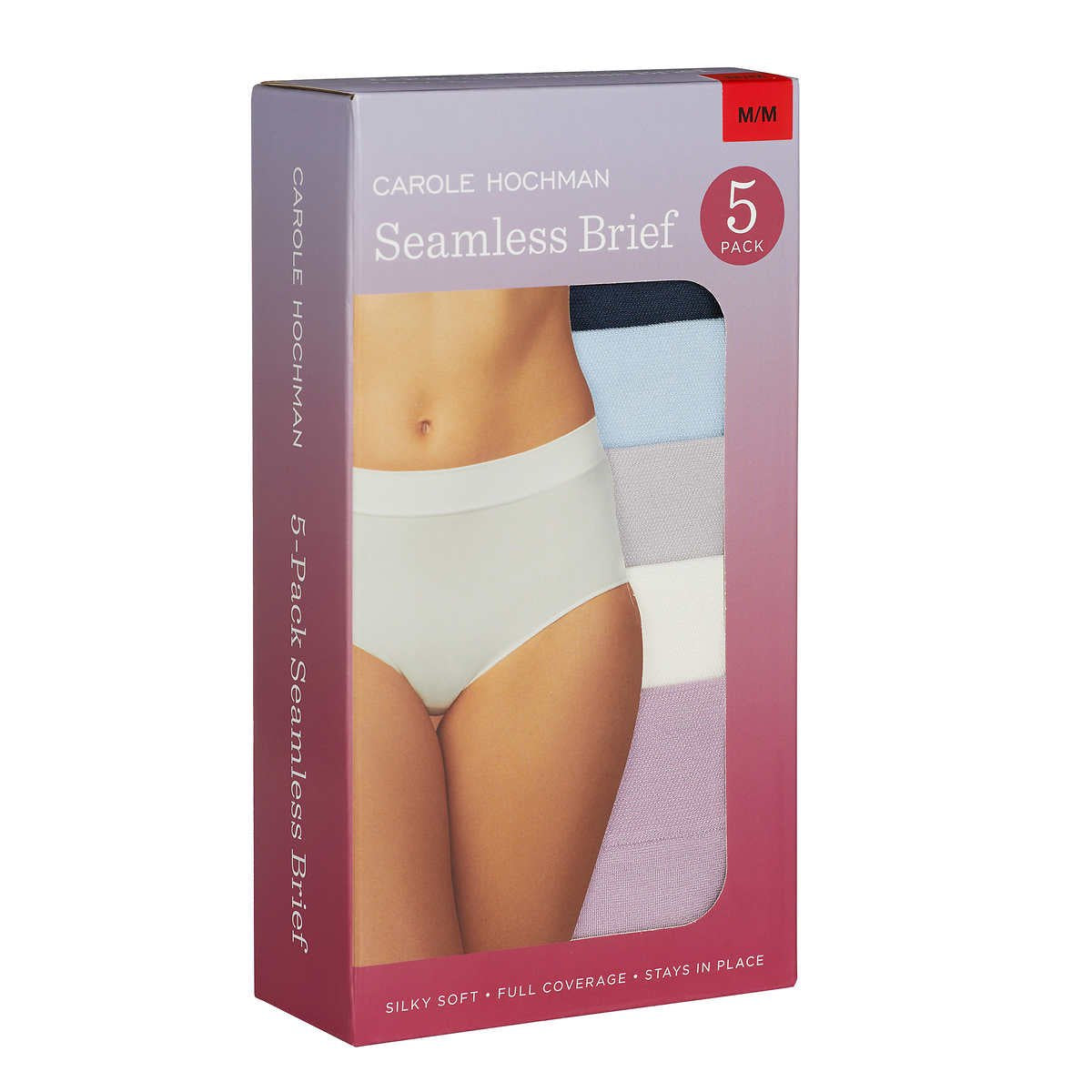 Carole Hochman Ladies' Seamless Brief - Assorted Colors (5-Pack)