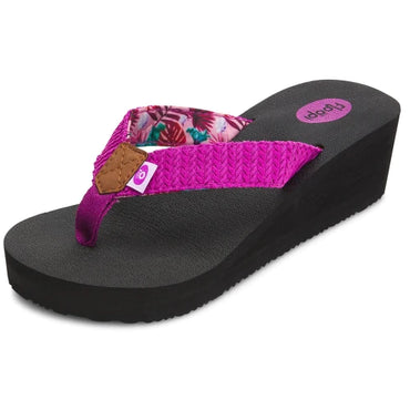 Floopi Womens Anna Wedge Yoga Mat Thong Flip Flop (519)