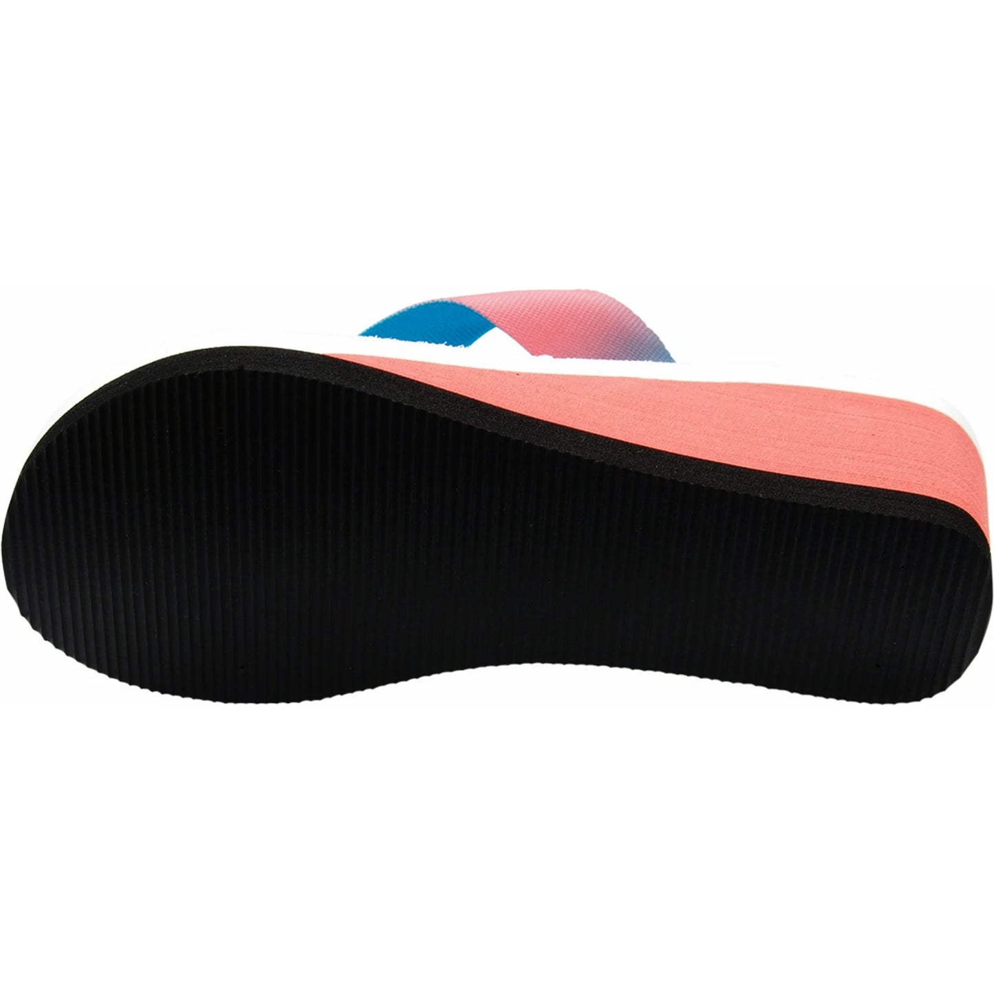 Norty Womens Sandal Flip Flop Wedge Turq Watermelon (15401)