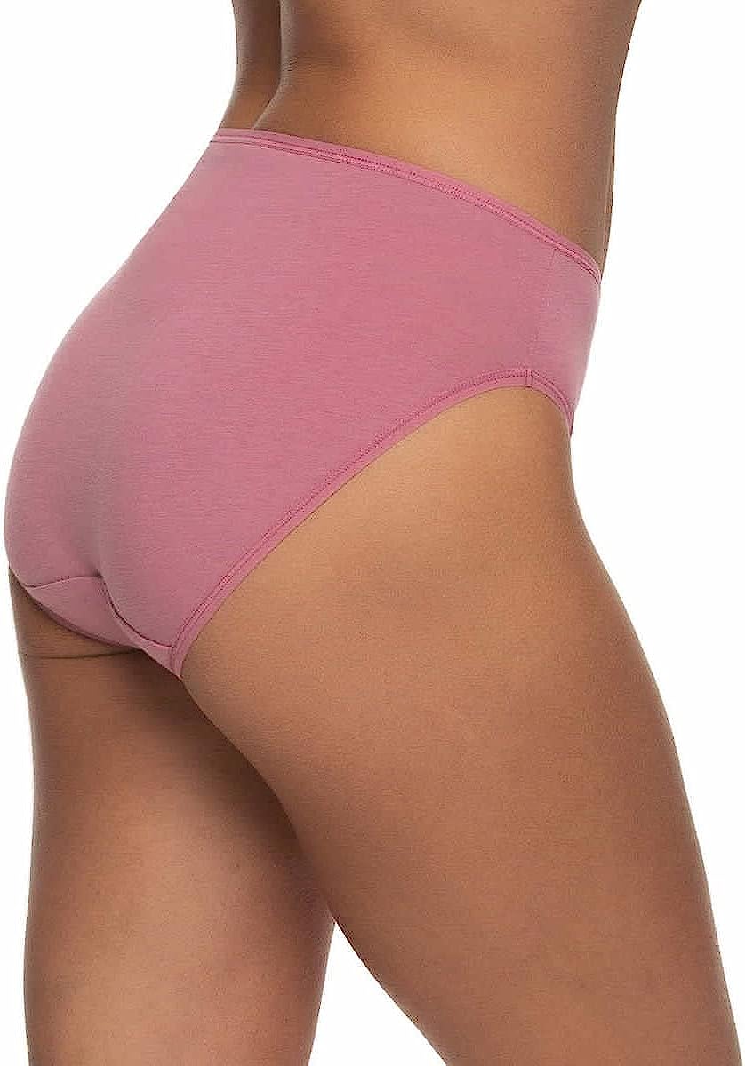 Felina Cotton Full Coverage Hi Cut - Assorted Colors (8-Pack)