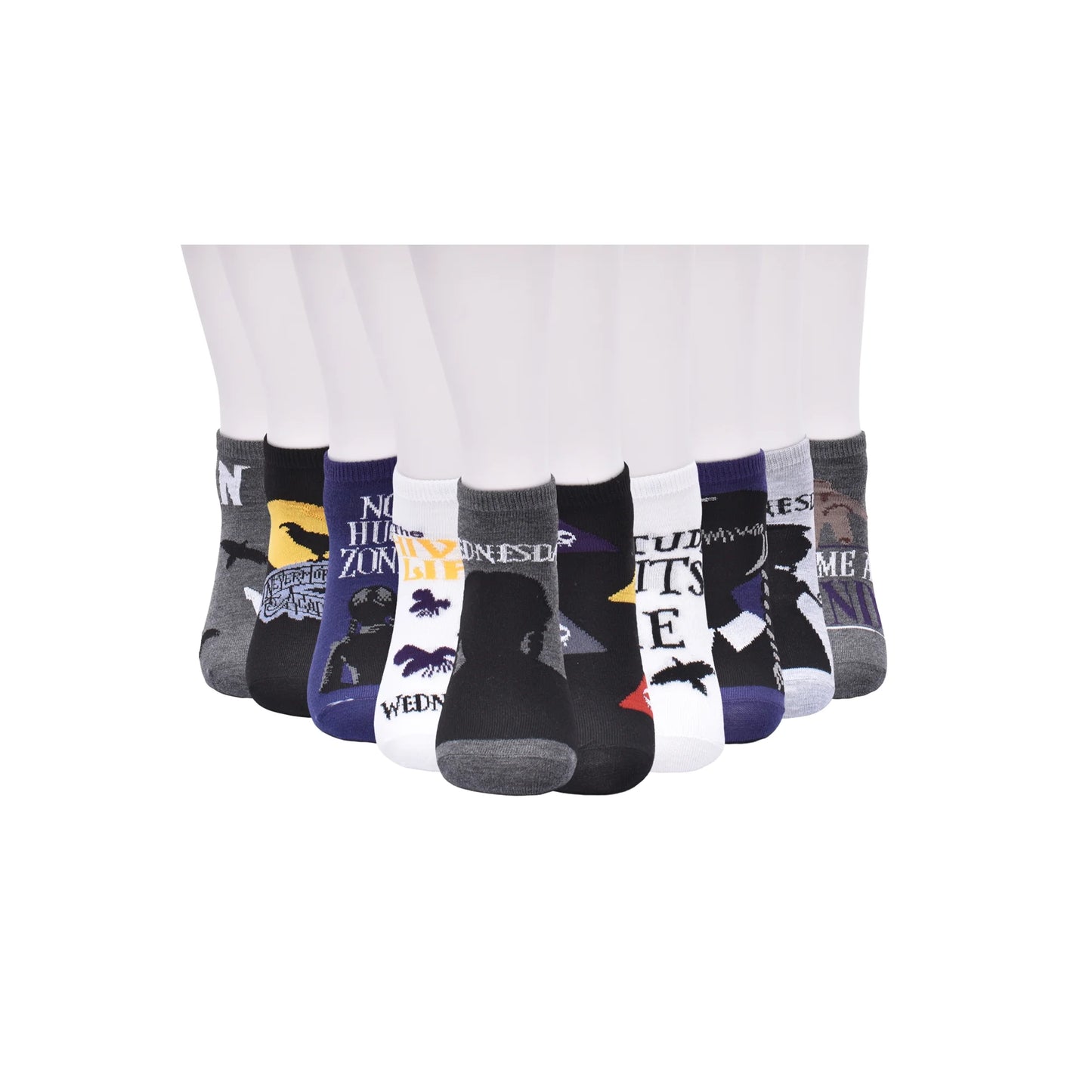 Wednesday Women's Low-Cut Socks (10-Pack) Sock Size (4-10)