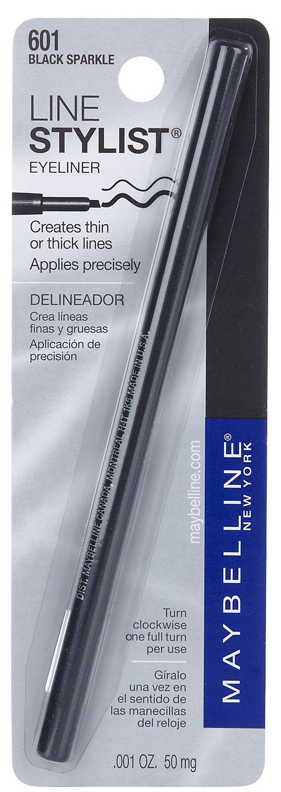 Maybelline New York Line Stylist Eyeliner - Black Sparkle 601
