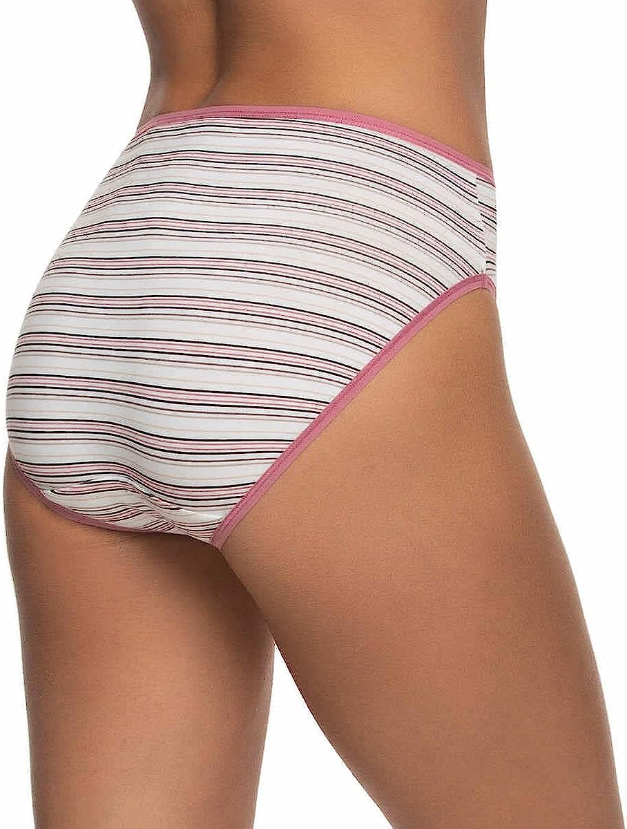 Felina Cotton Full Coverage Hi Cut - Assorted Colors (8-Pack)