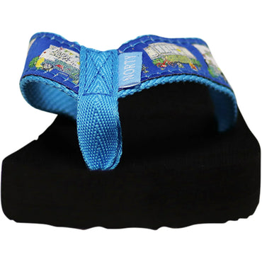 NORTY Womens Flip Flops Adult Female Thong Sandals, Happy Camper (12263)