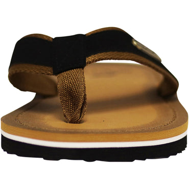 NORTY Men's Flip Flop Sandal - Black Camel (11118)