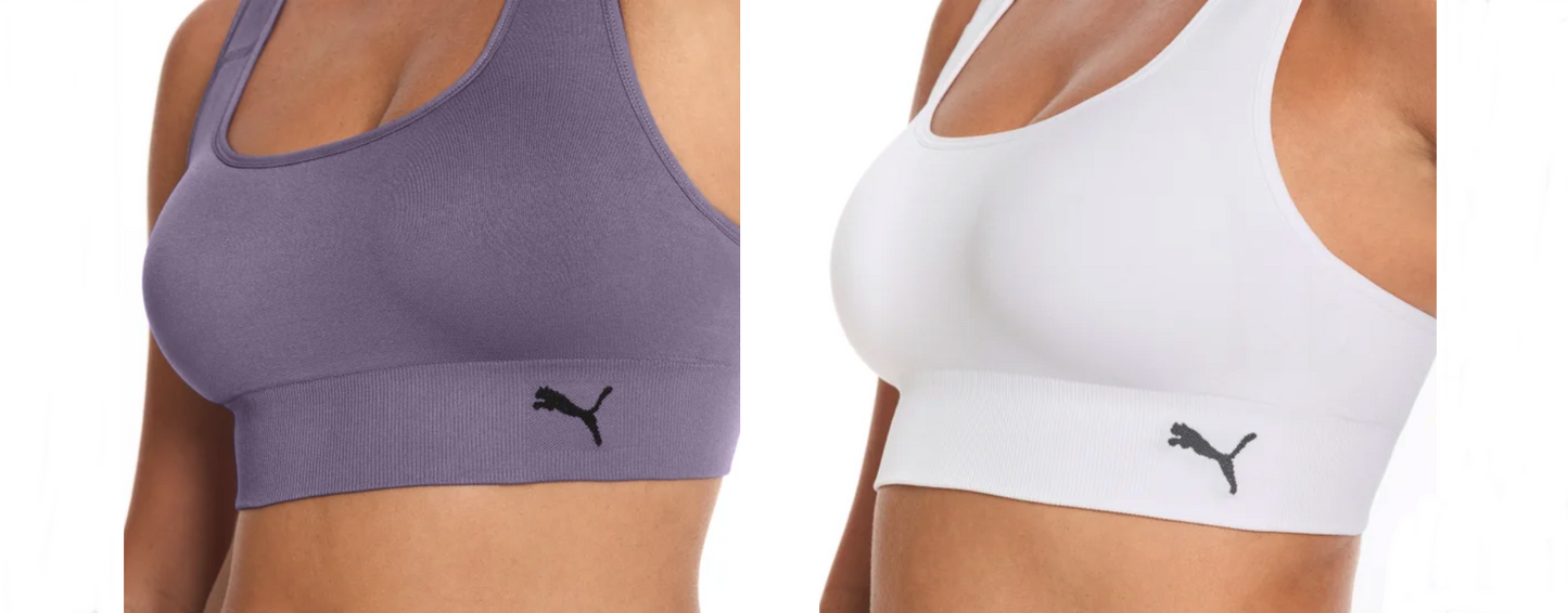 PUMA Ladies' Seamless Sports Bra (2-Pair)