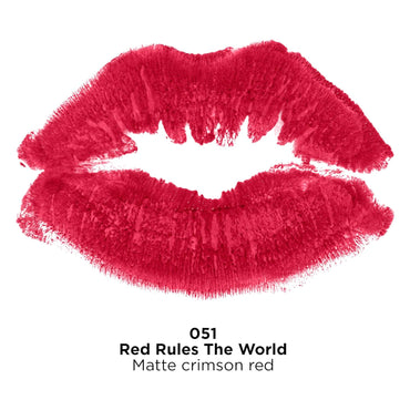 REVLON Super Lustrous Matte Lipstick, Red Rules The World 051