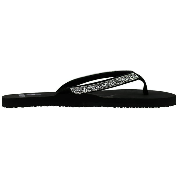 NORTY Women's Flip Flops Adult Female Sandals Black Gem (12051)