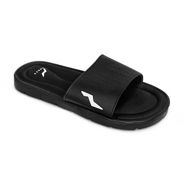 NORTY Mens Memory Foam Slides Adult Male Slide Sandals Black (12132)