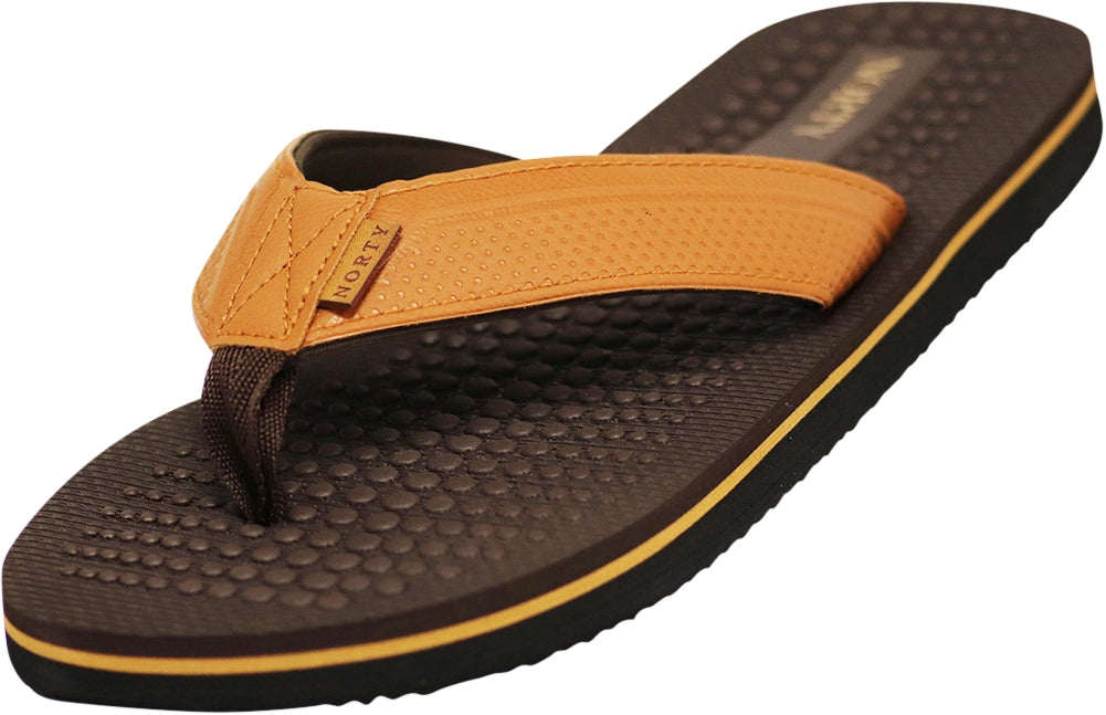 NORTY - Men's Flip Flop Sandal, Brown Tan (11123)