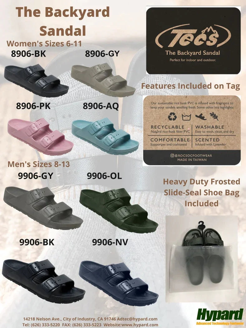 AdTec Men's Backyard Sandal Gray- (9906)