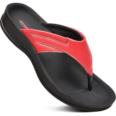 Aerothotic Women's All-Day Wear Sandal, Comfortable, Algiz, Red (L1501)