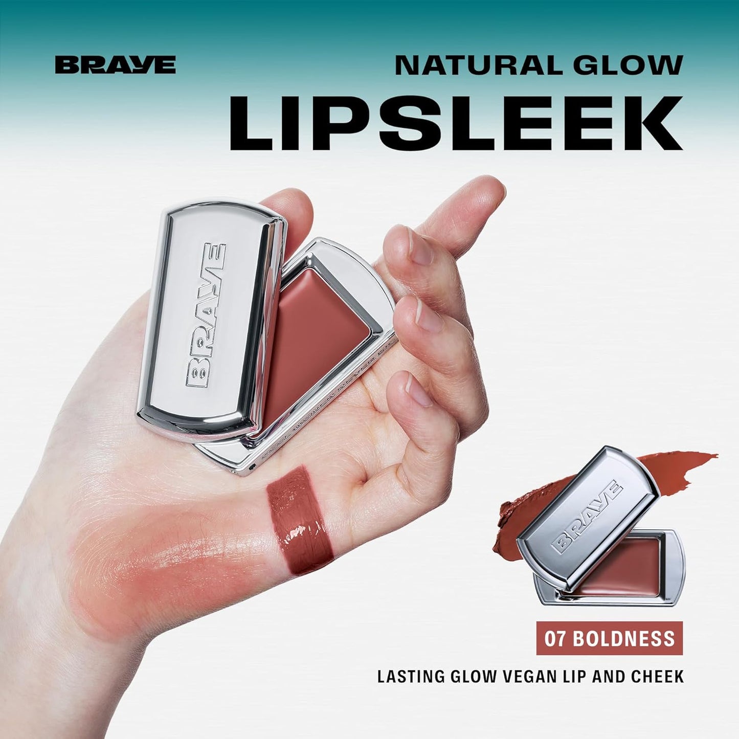 BRAYE Lipsleek 2-in-1 Lip Balm/Blush including Long Multi Strap