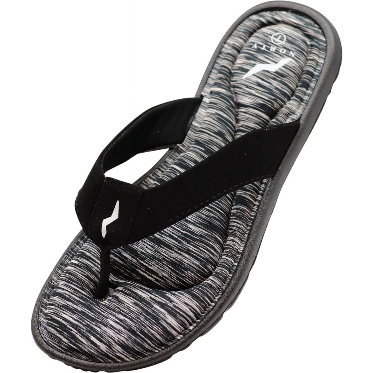 NORTY ladies Memory Foam Flip Flops (12111) Black