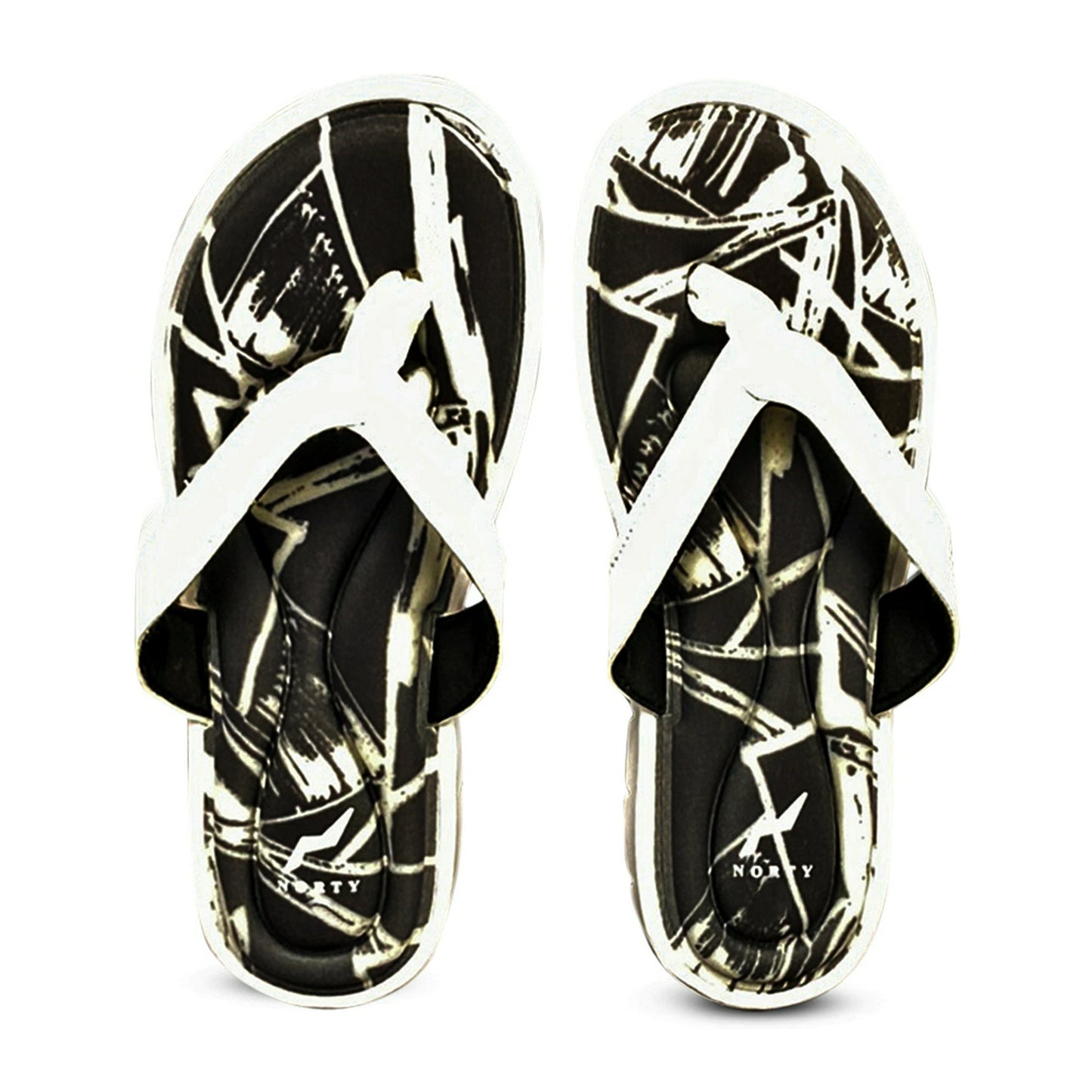 NORTY Womens Memory Foam Adult Female Flip Flops