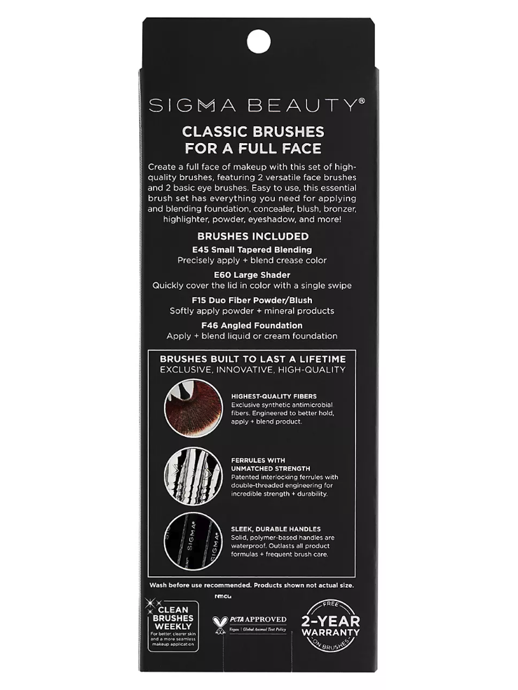 Sigma Beauty Complete (4-Piece) Makeup Brush Set