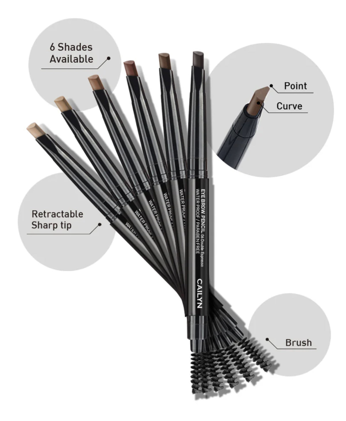 CAILYN Cosmetics Eyebrow Pencil, 05-Americano