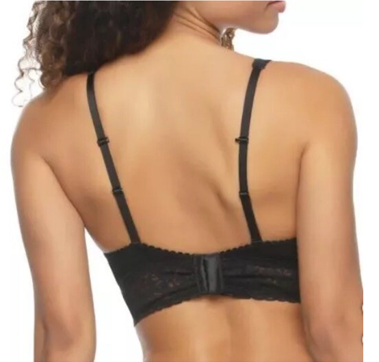 Felina Ladies Lace Bralette, Black/White (2-pack)