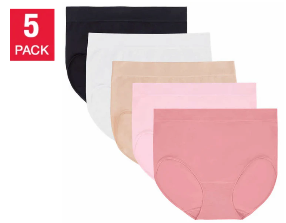 Carole Hochman Ladies' Seamless Brief, {5-pack} Assorted colors