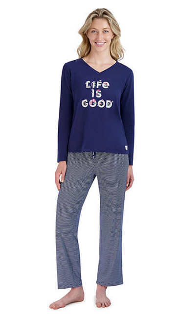 Life is Good Ladies 3 Piece PJ Set