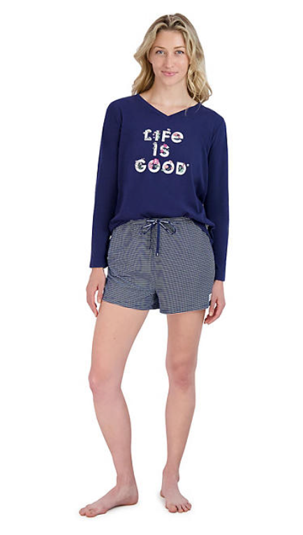 Life is Good Ladies 3 Piece PJ Set