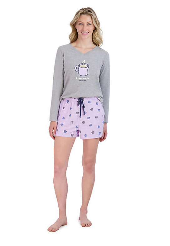 Life is Good Ladies 3 Piece PJ Set