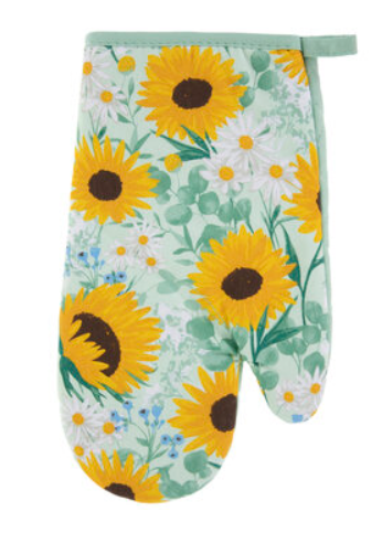 Home Collection Green Sunflowers Oven Mitt