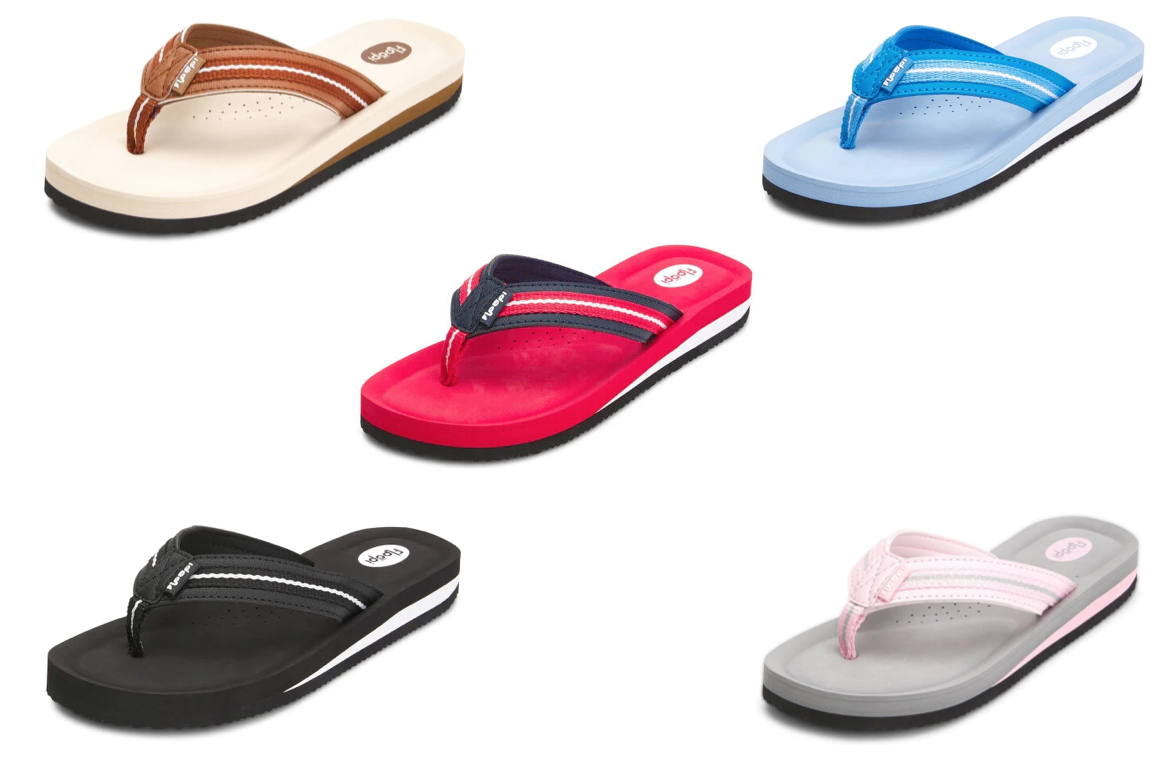 Floopi Women's Zoey Thong Flip Flop (Tan Brown 520)