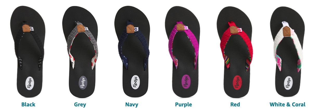 Floopi Womens Anna Wedge Yoga Mat Thong Flip Flop (White/Coral Nature 519)