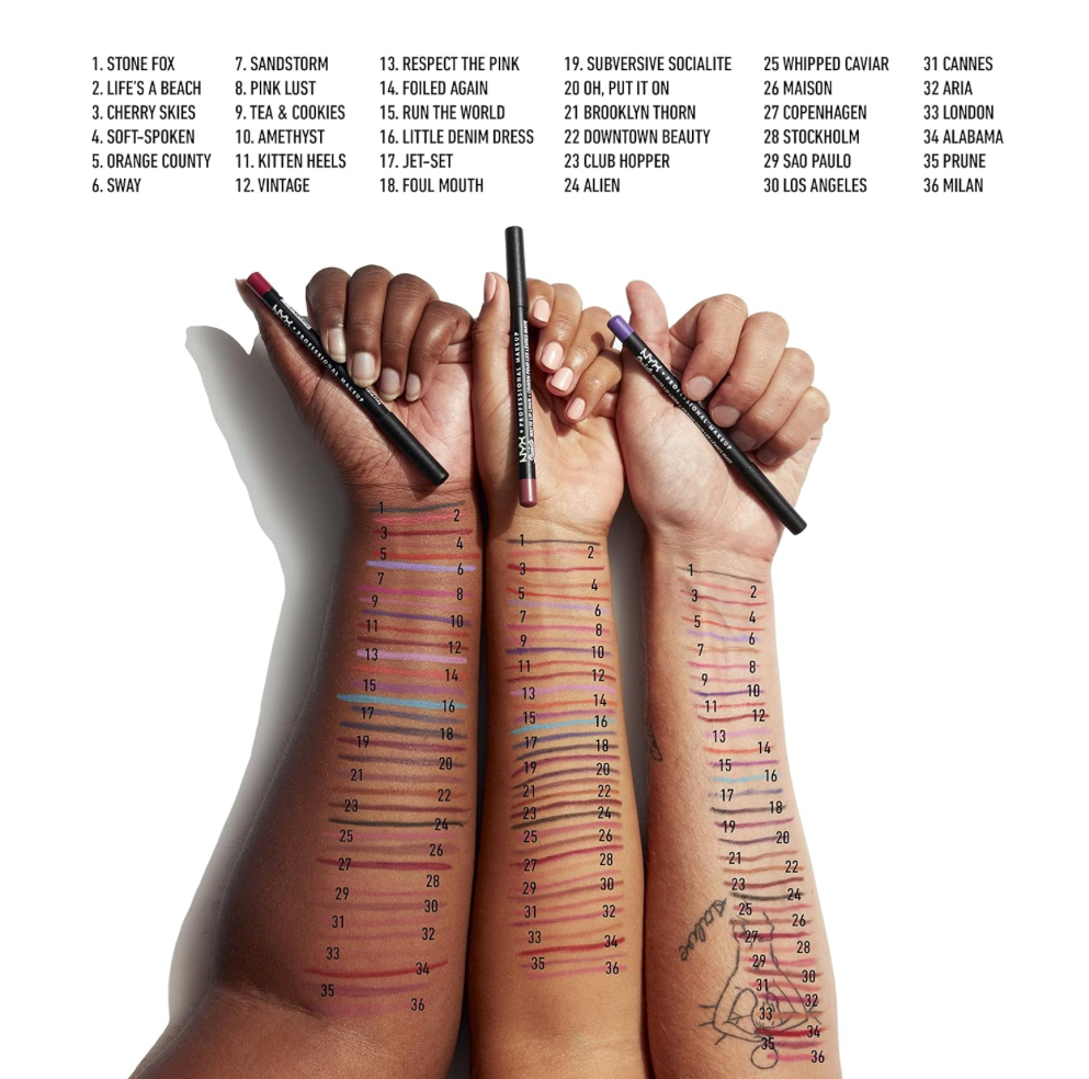 NYX PROFESSIONAL MAKEUP Suede Matte Lip Liner, Vegan Formula