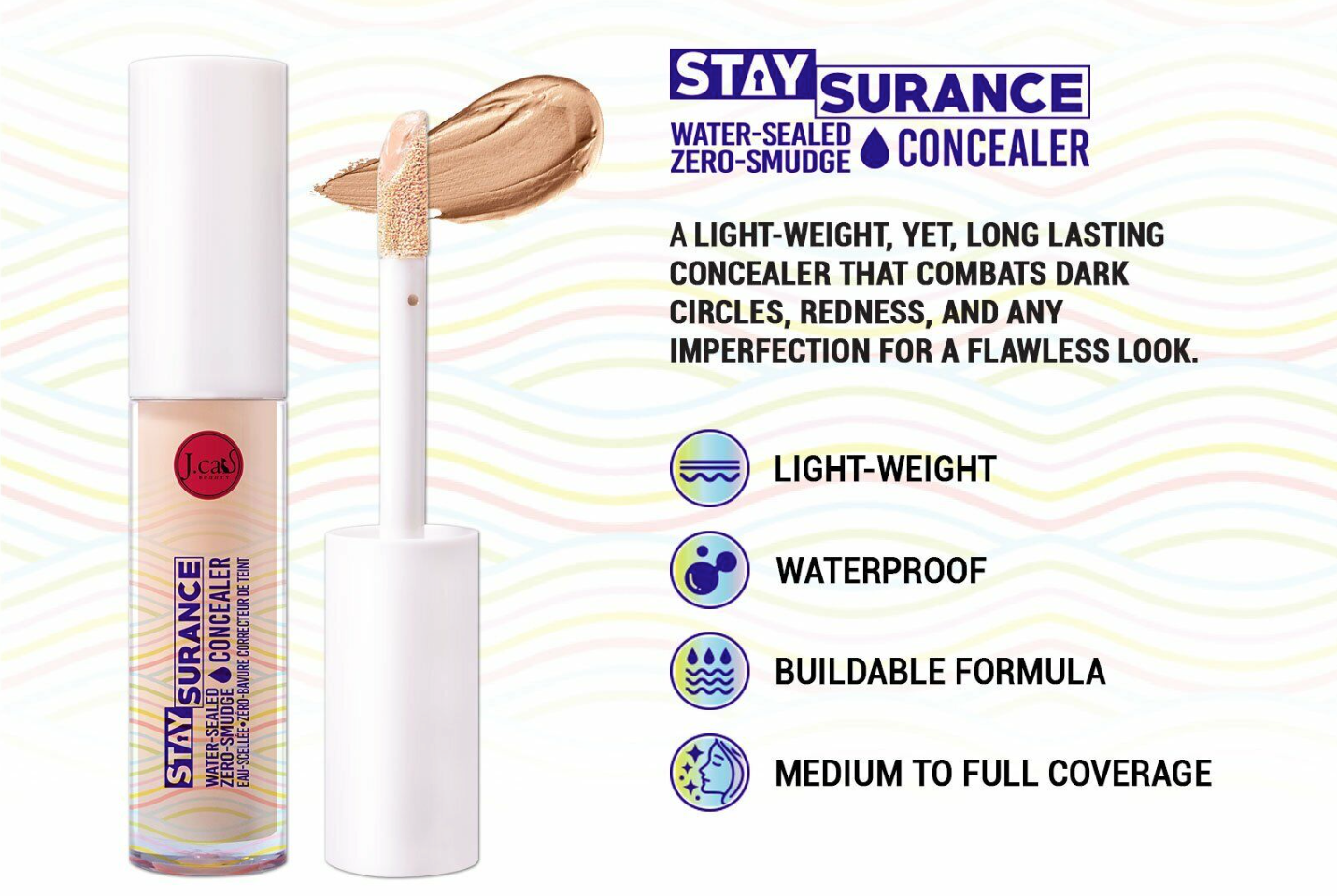 J.Cat Beauty Staysurance Water-Sealed, Zero-Smudge Concealer