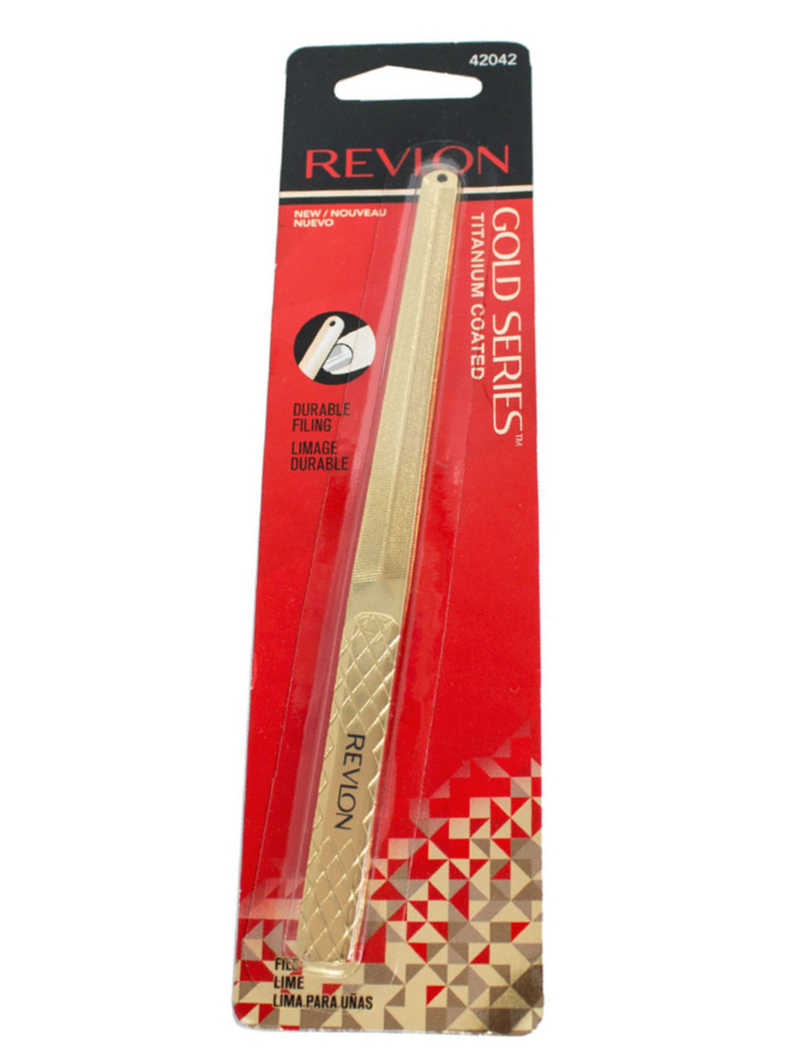 Revlon Gold Series Nail File, Titanium Coated for Maximum Durability (42042)