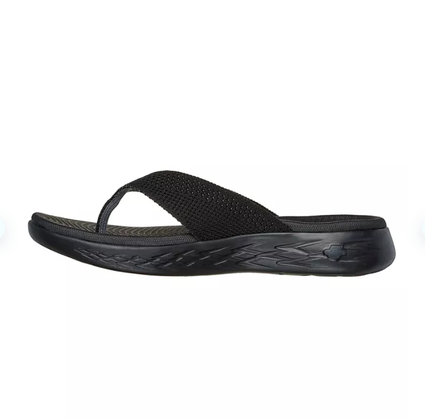 Skechers Ladies On The Go Flip Flops, Black