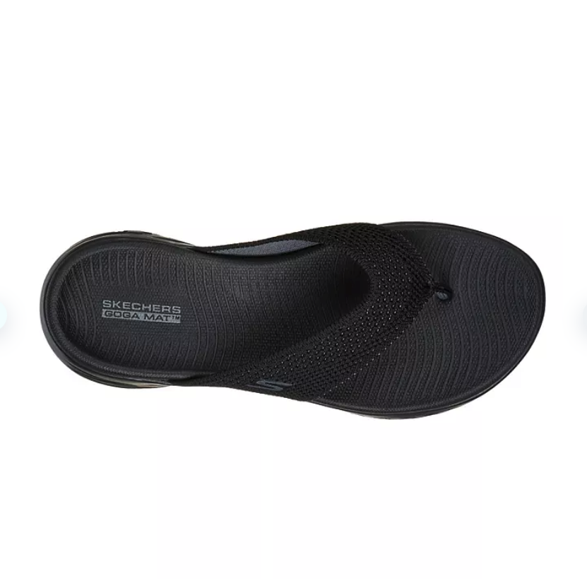 Skechers Ladies On The Go Flip Flops, Black
